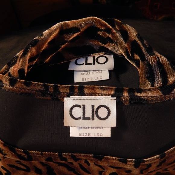 CLIO 2-PIECE VELOUR LEOPARD PRINT TOP, JACKET NWOT - Picture 6 of 6